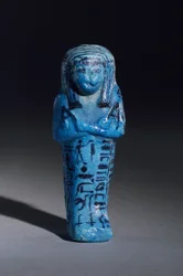 Figurine für den Priester des Amun, Amenemope und Shawabti aus Grab 148, Theben, Neues Reich, ca. 1193-1080 v. Chr. (Detail)